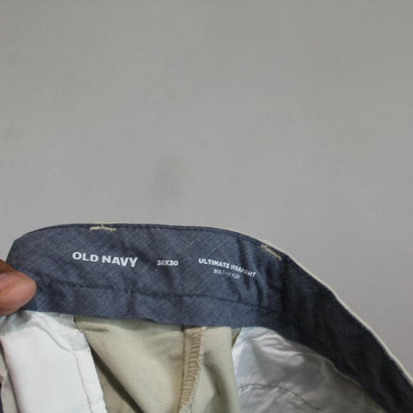 Old Navy Beige Men Chino Pants Ultimate Built In Flex Size 38X30 - Picture 9 of 10